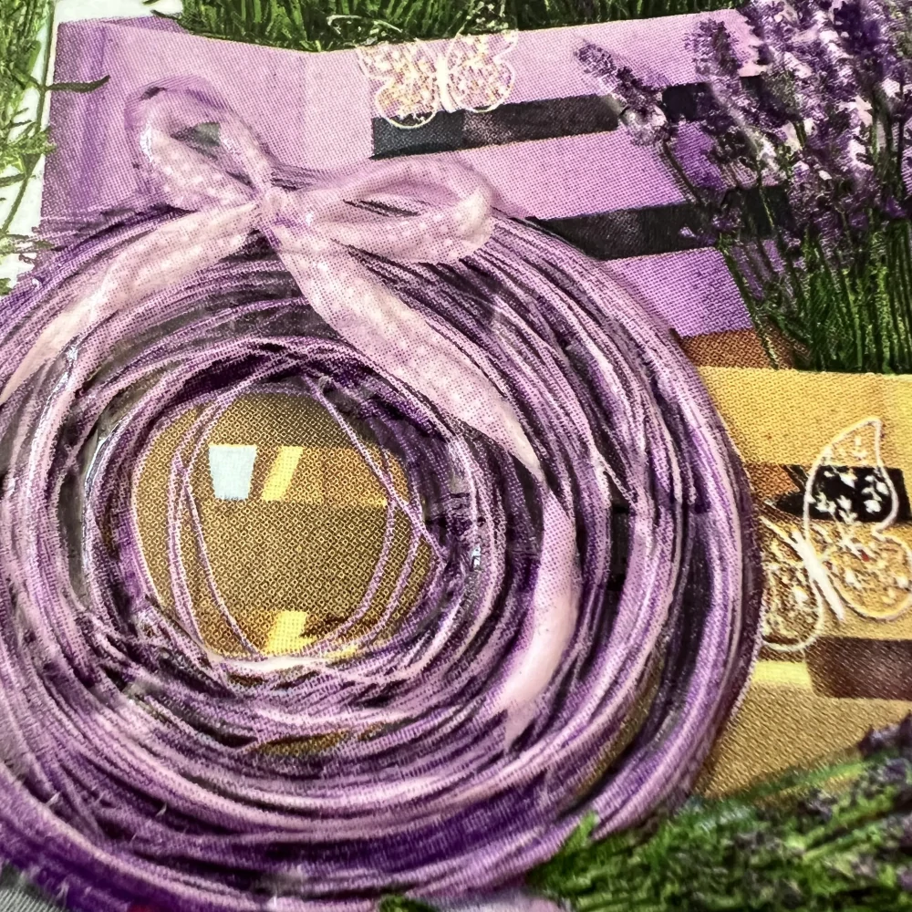 ✨ Dlaždice zdobená technikou Decoupage 3D ✨💜
