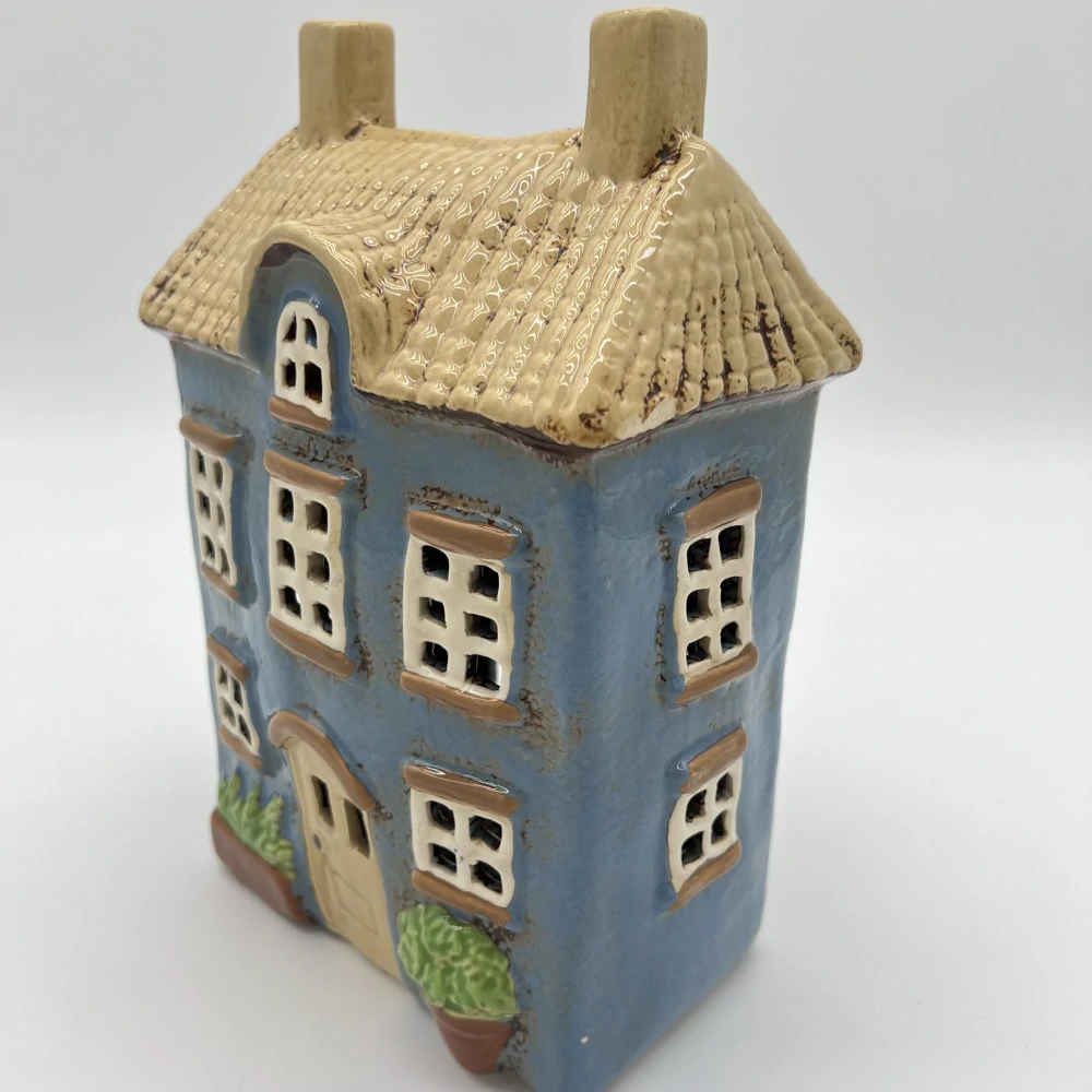 🏡💙 Keramický domeček na čajovou nebo LED svíčku 💙🏡