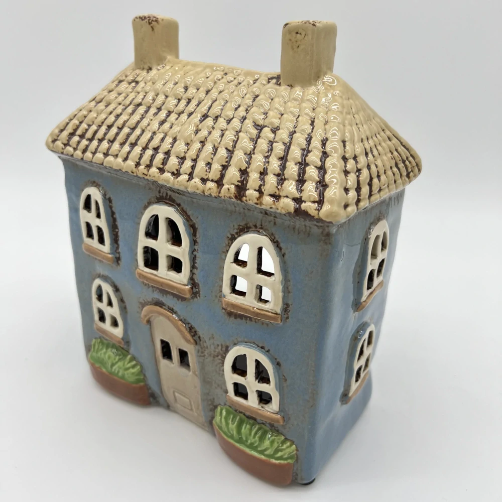 🏡💙 Keramický domeček na čajovou nebo LED svíčku 💙🏡