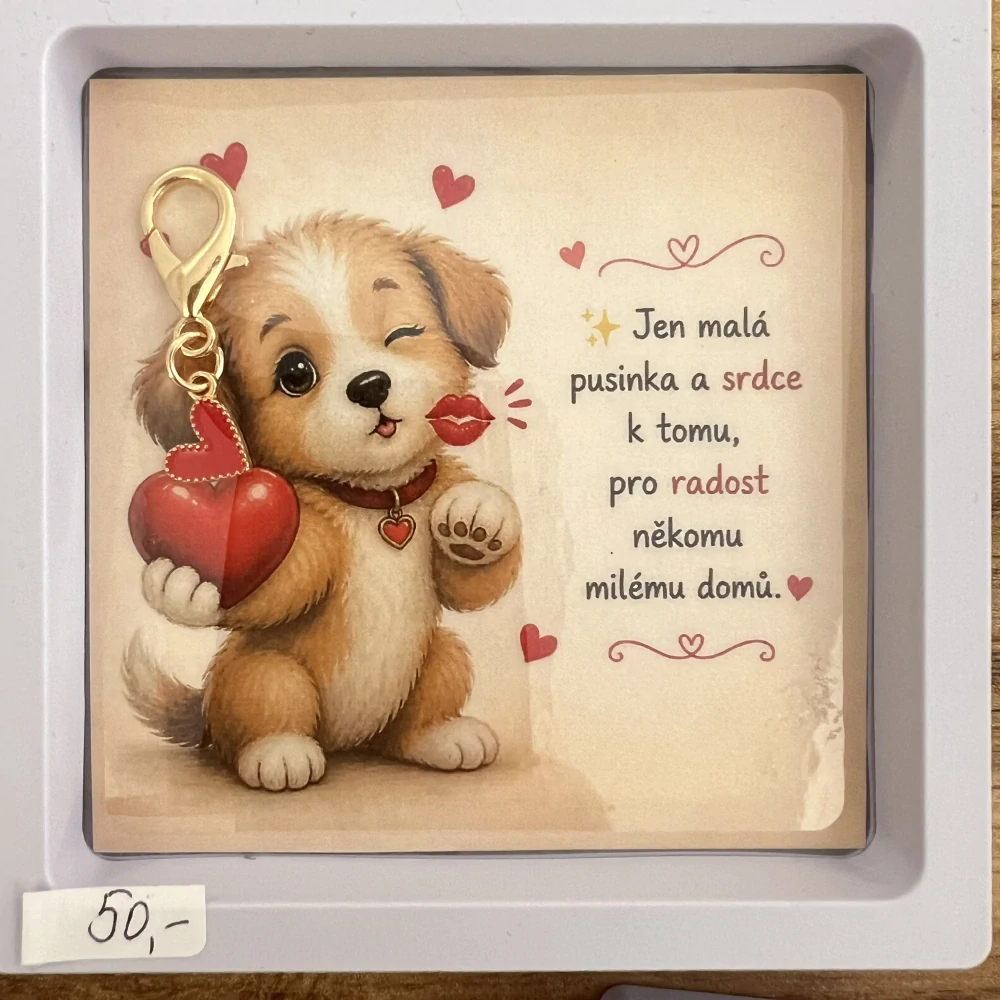 🎁✨ Dárkový rámeček se štěstíčkem a přívěskem ✨🎁