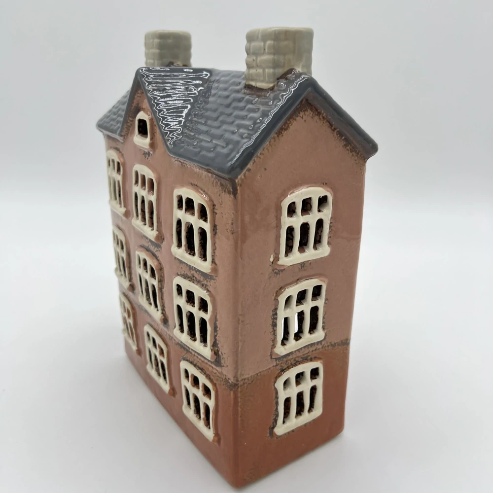 🏡 Keramický domeček na svíčku – hnědý 🏡