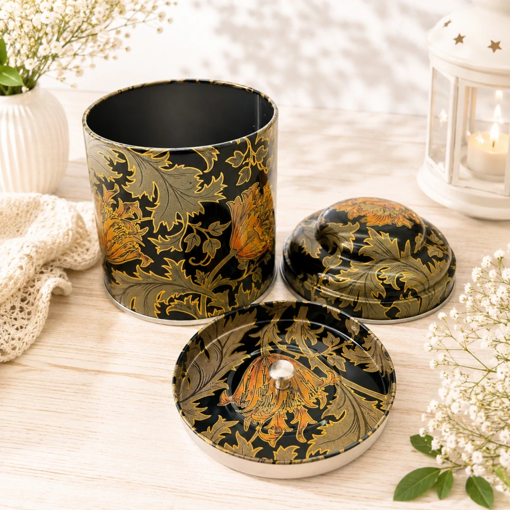 🌿☕ Dekorativní dóza na kávu nebo čaj – motiv William Morris ✨