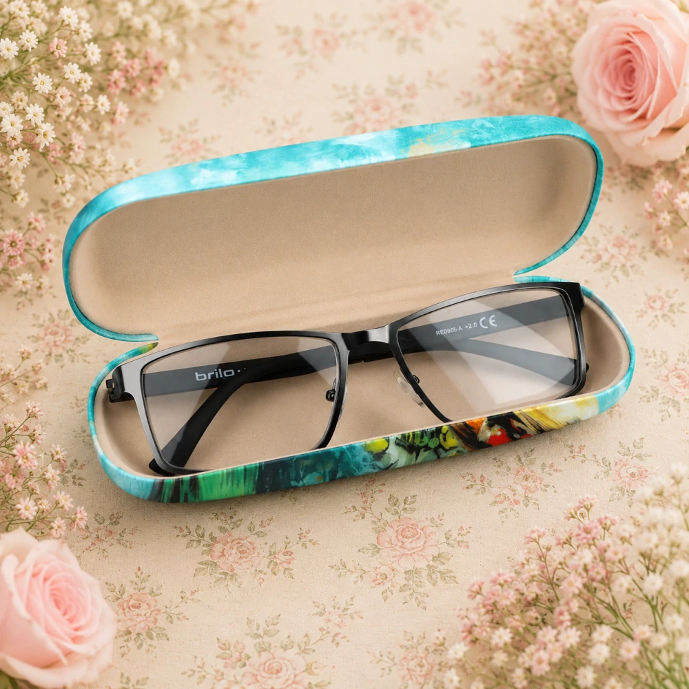 👓🐱 CARMANI® – Pouzdro na brýle Natalia Bonilla „Dívka s kočkou“ 🎨✨
