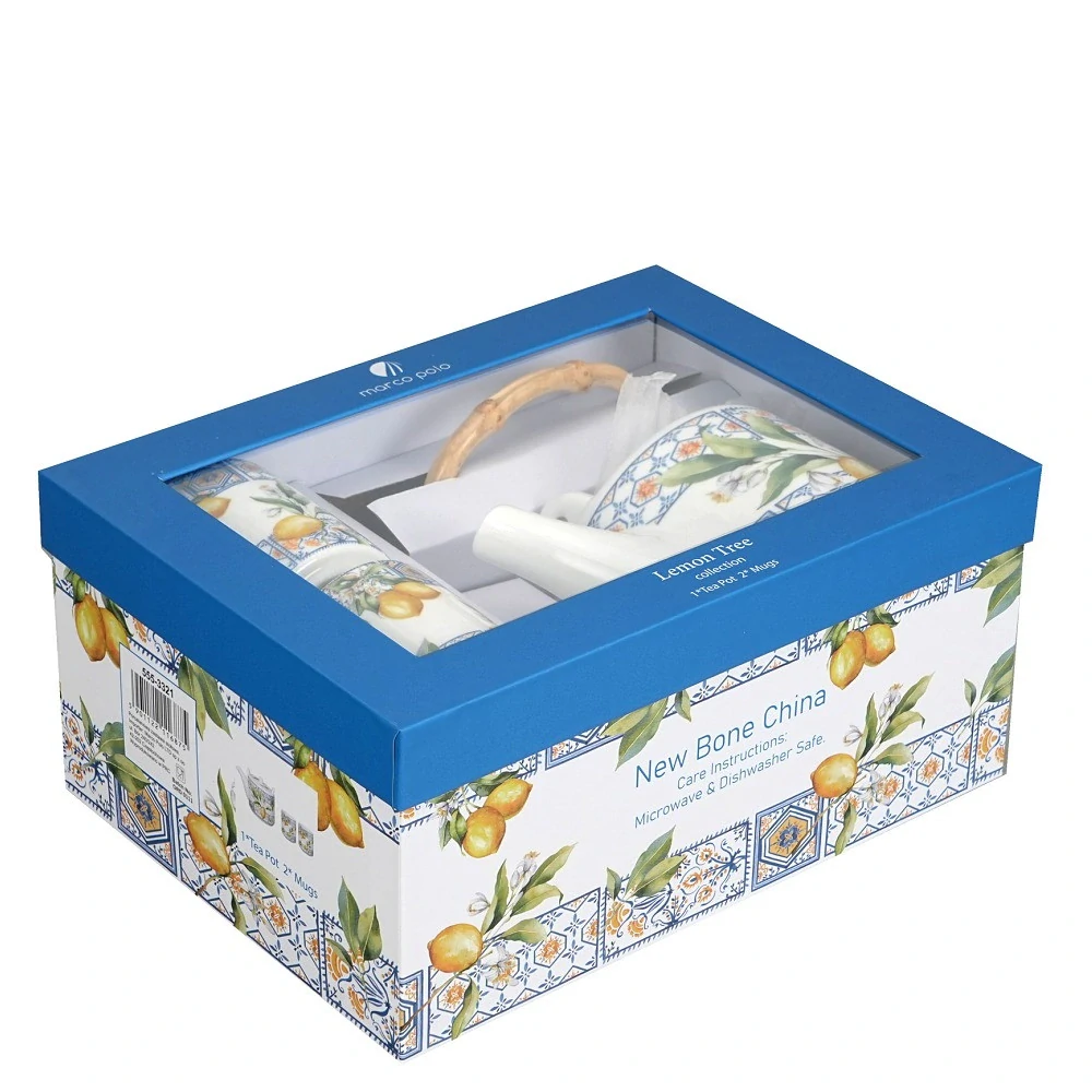 🍋 Čajová souprava pro 2 osoby – Lemon Tree Collection 🍋