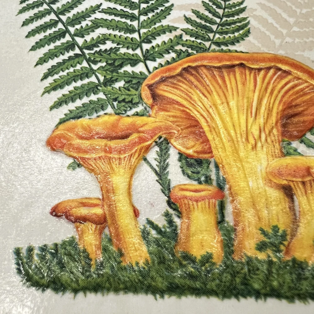 🍄🌿 Keramická dlaždice zdobená technikou Decoupage 3D 🌿🍄