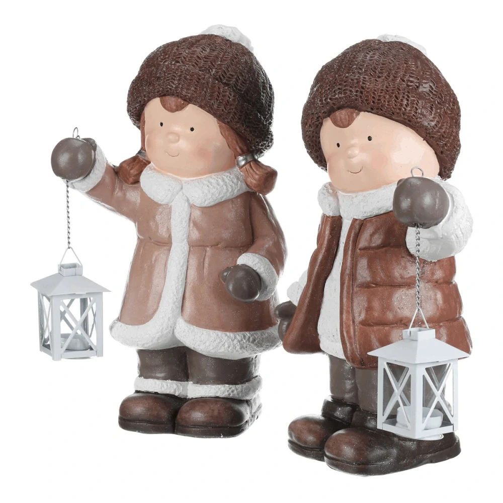 ❄️ Zimní chlapec s lucernou – dekorace na svíčku