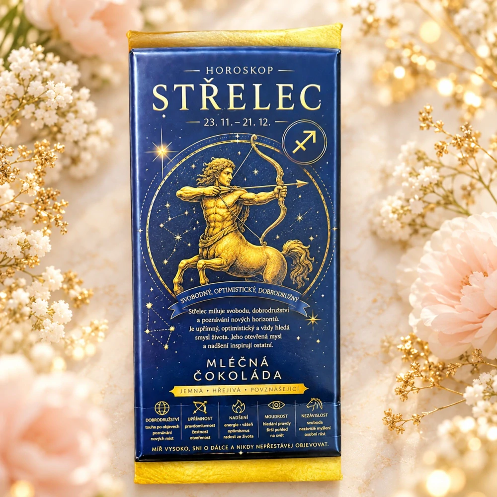 🏹✨ Horoskop – Střelec | Mléčná čokoláda 100 g ✨🏹