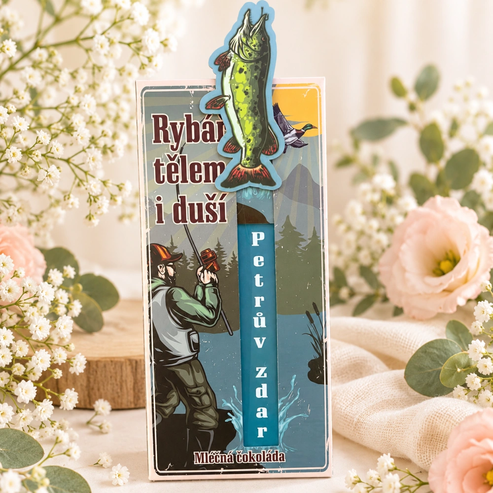 🎣🍫 Interaktivní mléčná čokoláda – Rybář tělem i duší 🍫🎣