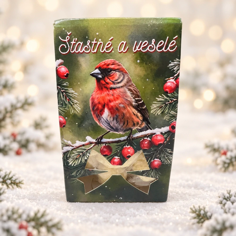 🎄🐦 Mandle v kokosu – Šťastné a veselé, 50 g