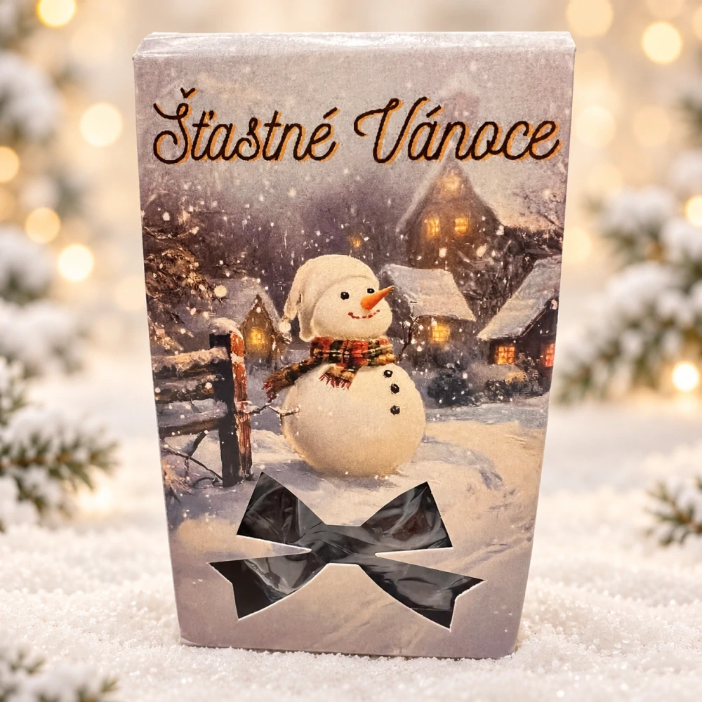 🎄⛄ Mandle v hořké čokoládě – Šťastné Vánoce, 50 g
