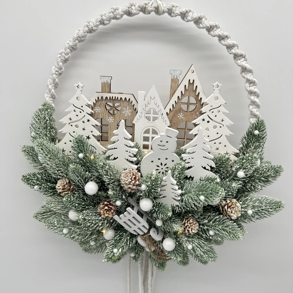 🏡❄️ Závěsná zimní dekorace s domečky