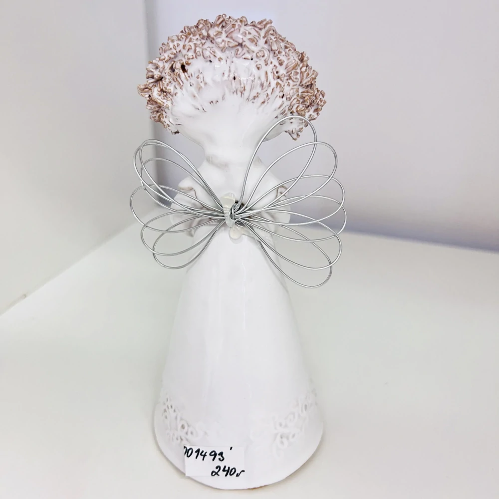 ANDĚL  - DRÁTĚNÁ KŘÍDLA  SE SRDÍČKEM ČERVENÝM