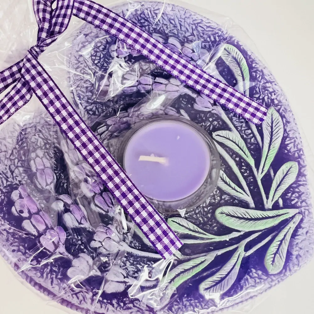 SVÍČKA LAMPION MOTIV LEVANDULE