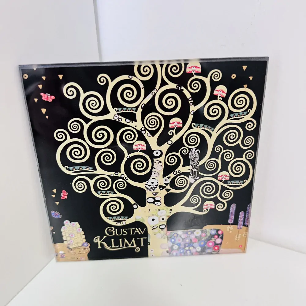 SADA SKLENĚNÝCH PODTÁCKŮ MOTIV GUSTAV KLIMT 