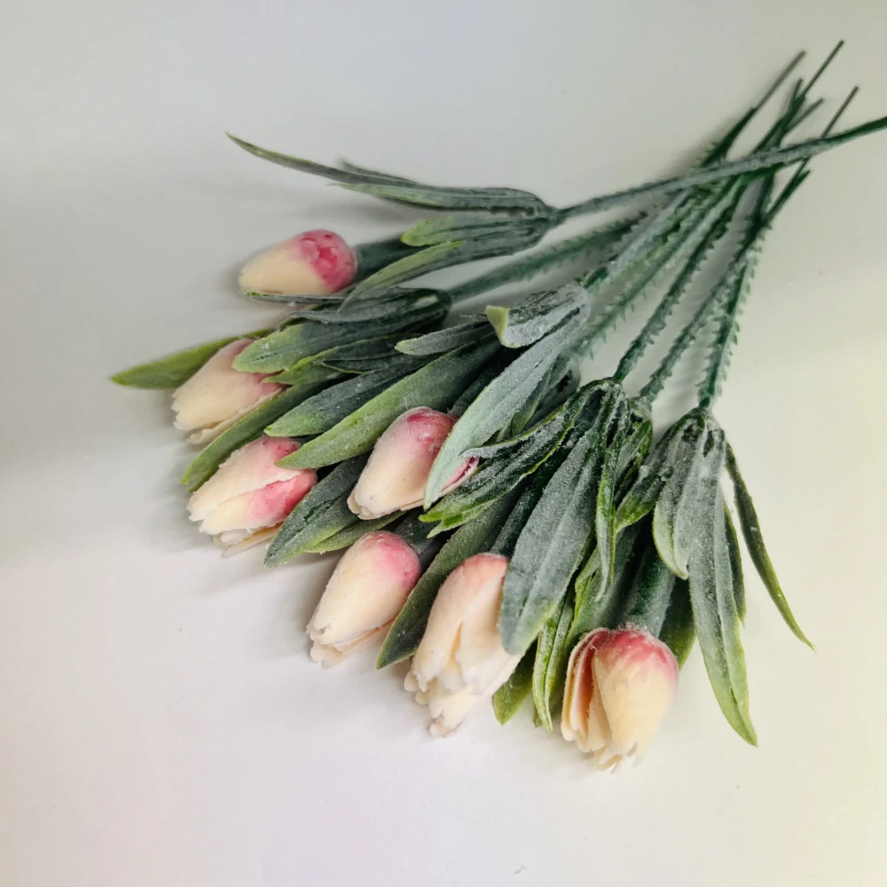 JARNÍ DEKORACE MINI TULIPÁN - BARVA MERUŇKOVÁ