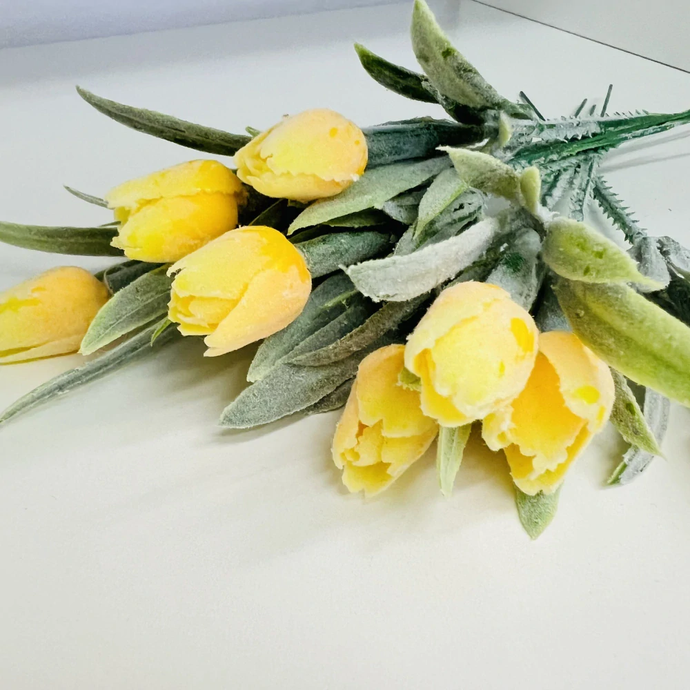 JARNÍ DEKORACE MINI TULIPÁN - BARVA ŽLUTÁ