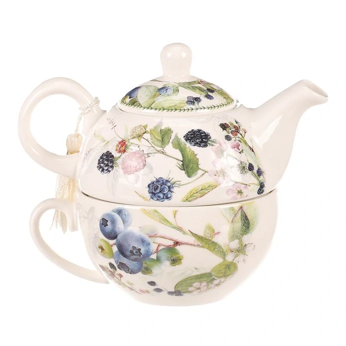 KONVIČKA SE ŠÁLKEM V DÁRKOVÉ KRABIČCE MOTIV LESNÍCH PLODU