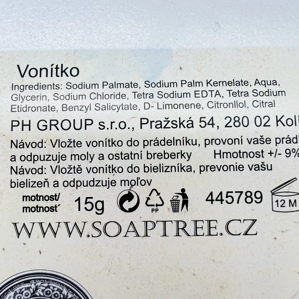 DÁRKOVÉ BALENÍ VONÍTKA DO PRÁDLA  15g A MÝDLA 40g