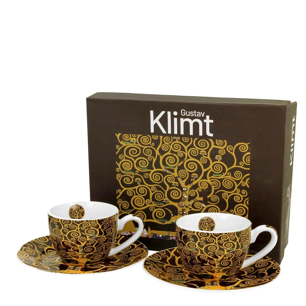 DÁRKOVÉ BALENÍ HRNEČKU NA ESPRESSO MOTIV GUSTAV KLIMT - STROM ŽIVOTA