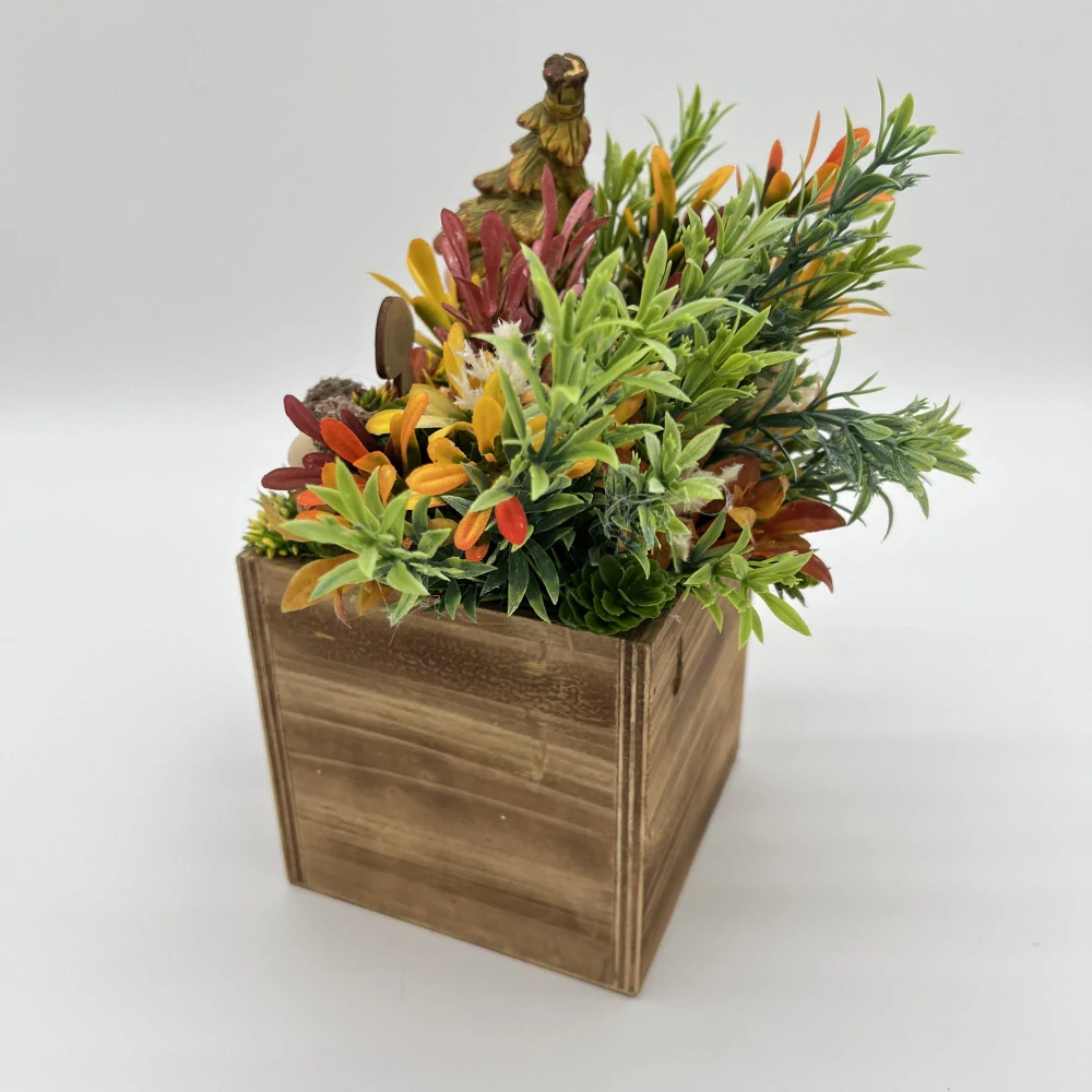 PODZIMNÍ DEKORACE ZDOBENÝ TRUHLÍČEK 