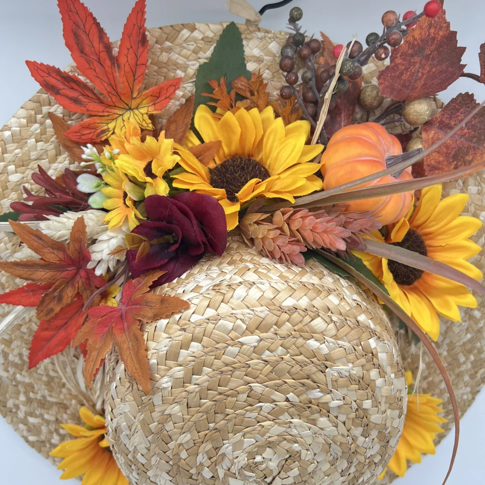 PODZIMNÍ DEKORACE ZDOBENÝ KLOBOUK 