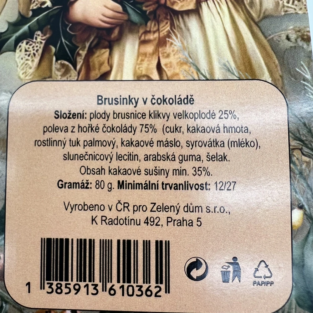 🎁 Andělský vánoční balíček – Arónie BIO & brusinky v čokoládě