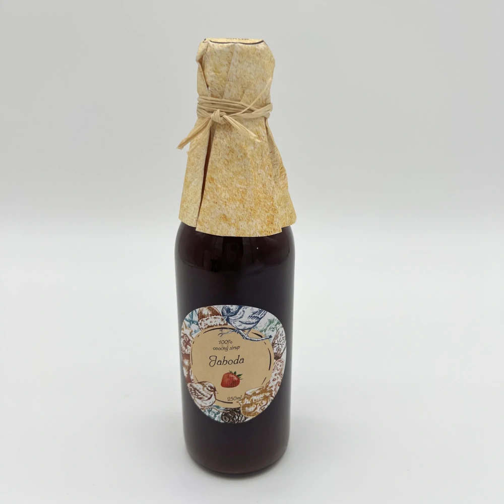 🎁 Vánoční dárkový balíček – Jahodový sirup & mandle v kokosu