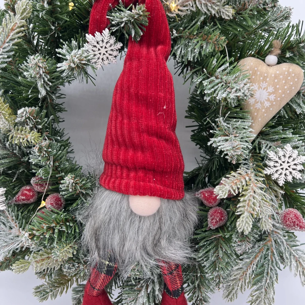 🎄 Zimní LED věneček „Skřítek pro štěstí“