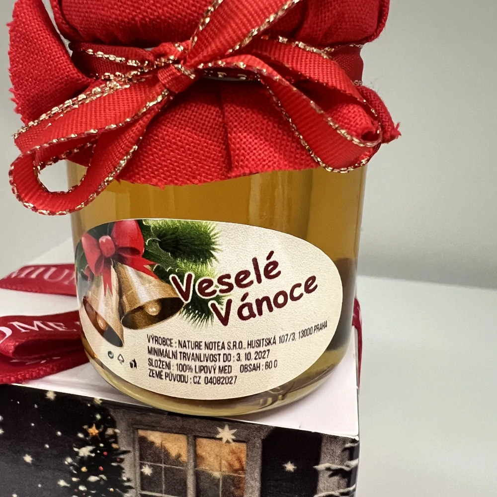 🎁 Vánoční dárkový balíček – Premium čaje & vánoční lipový med