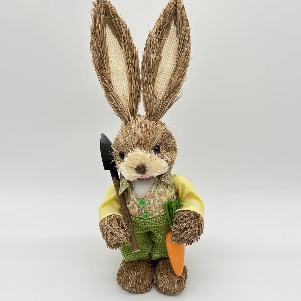 🐰 Velikonoční zajíček se zahradním náčiním – jarní dekorace