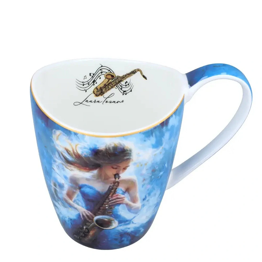 📝 Hrnek 350 ml – Laura Lozano „Hudba ženské duše“ 🎶💙