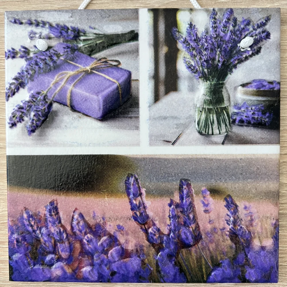 🌻✨ Dlaždice zdobená technikou Decoupage 3D ✨🌻
