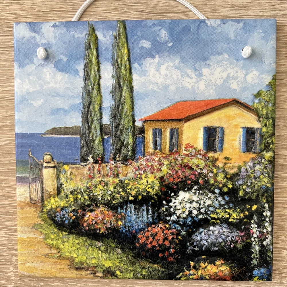 ✨ Dlaždice zdobená technikou Decoupage 3D ✨💜