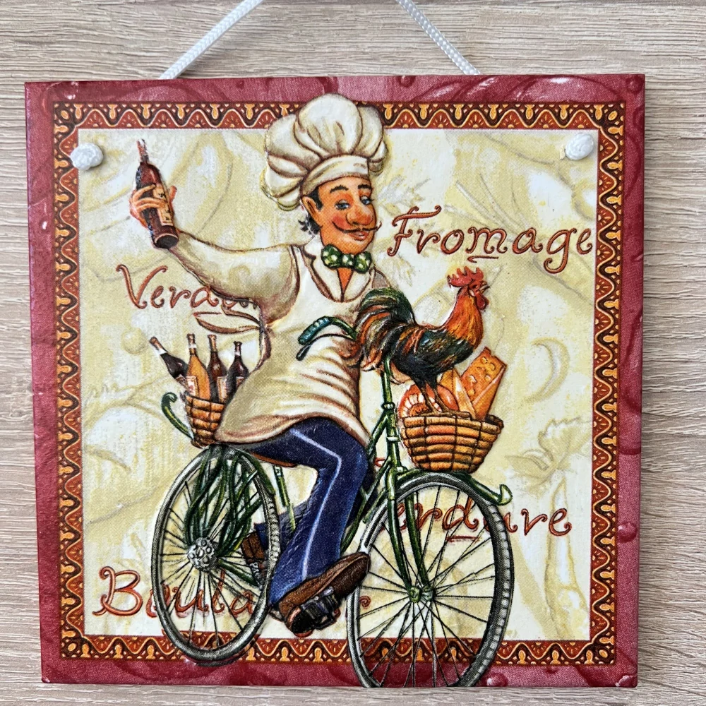 💜✨ Dlaždice zdobená technikou Decoupage 3D ✨💜