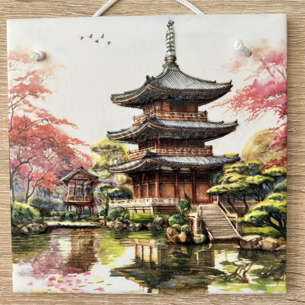 💜✨ Dlaždice zdobená technikou Decoupage 3D ✨💜