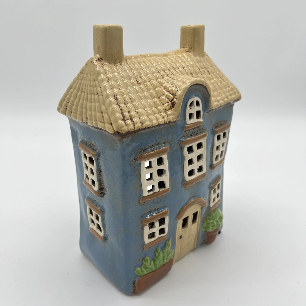 🏡💙 Keramický domeček na čajovou nebo LED svíčku 💙🏡