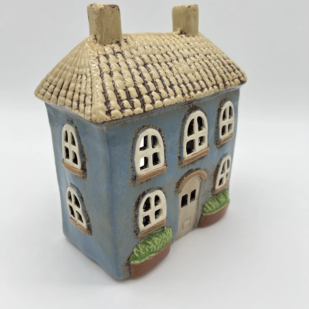 🏡💙 Keramický domeček na čajovou nebo LED svíčku 💙🏡