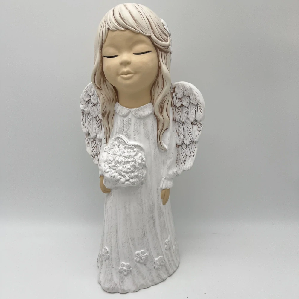 👼🤍 Dekorační andělka s květinami 🤍👼