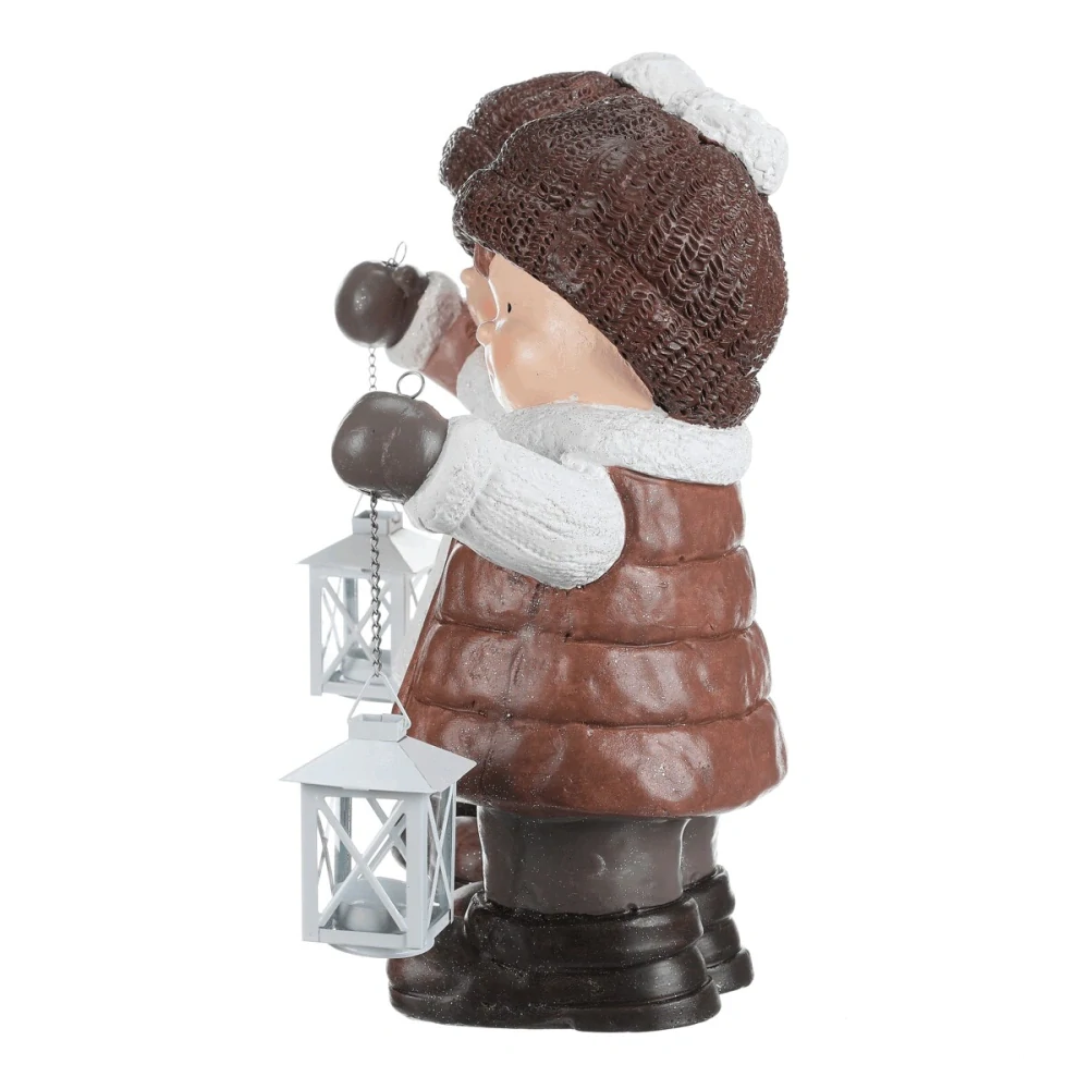 ❄️ Zimní dívka s lucernou – dekorace na svíčku