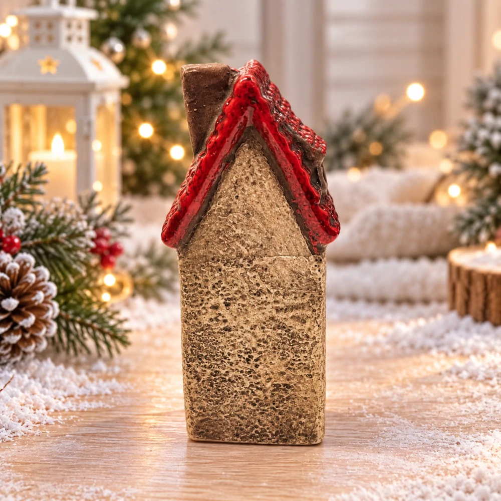 🏠✨ Keramický domeček s LED osvětlením ❤️❄️