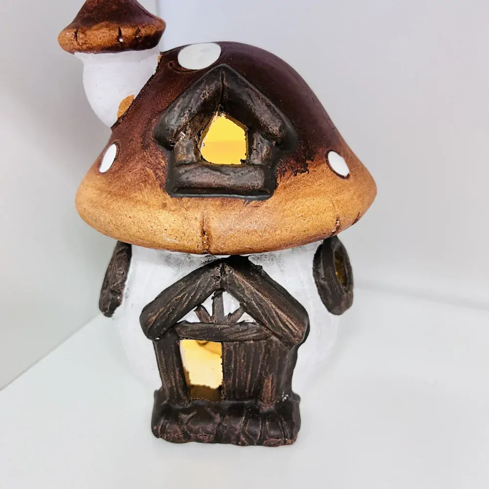 PODZIMNÍ DEKORACE HOUBA S OSVĚTLENÍM 