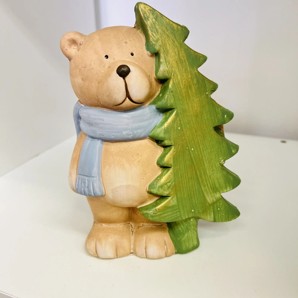 ZIMNÍ DEKORACE FIGURKA MEDVÍDEK