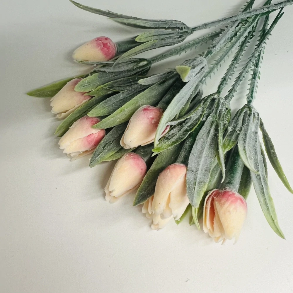 JARNÍ DEKORACE MINI TULIPÁN - BARVA MERUŇKOVÁ