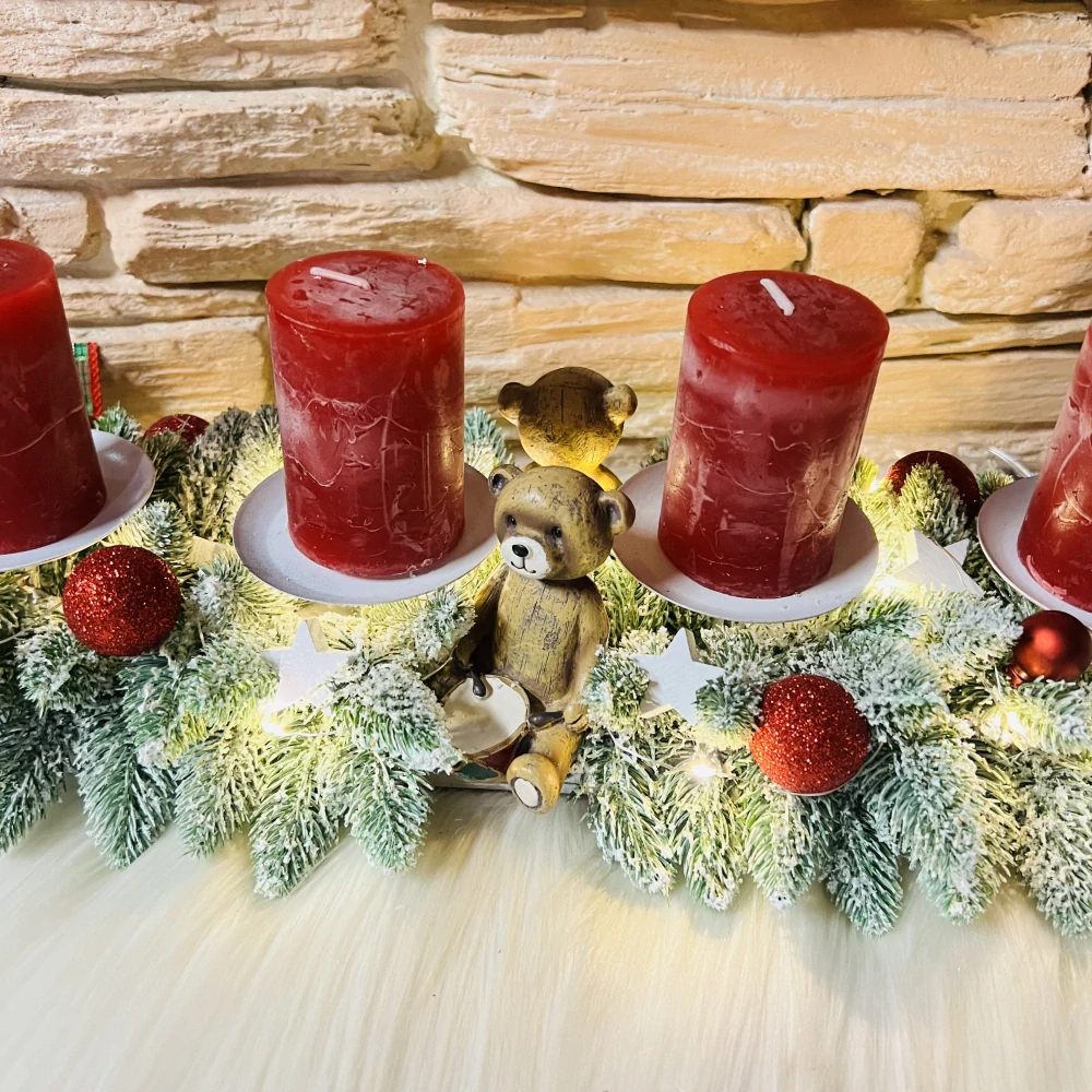 DEKORACE ADVENTNÍ SVÍCEN ROVNÝ