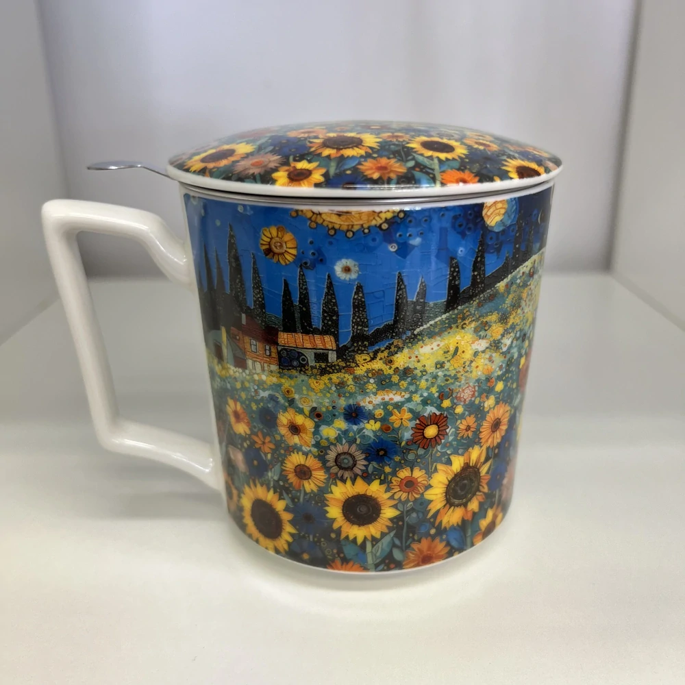DÁRKOVÝ HRNEK NA BYLINKY MOTIV INSPIROVANÝ VINCENTEM VAN GOGHEM