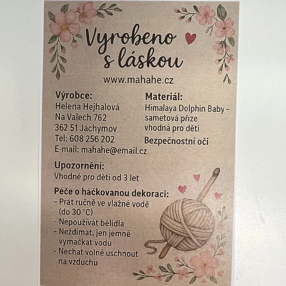 DEKORACE HÁČKOVANÁ MEDÚZA