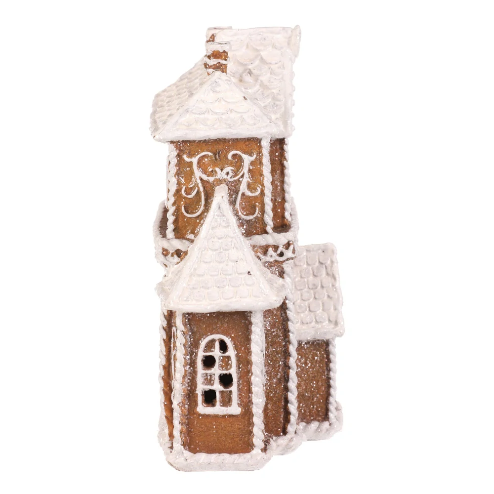 ZIMNÍ DEKORACE PERNÍKOVÝ DOMEČEK S LED OSVĚTLENÍM 