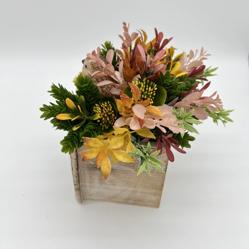 PODZIMNÍ DEKORACE TRUHLÍČEK ZDOBENÝ 