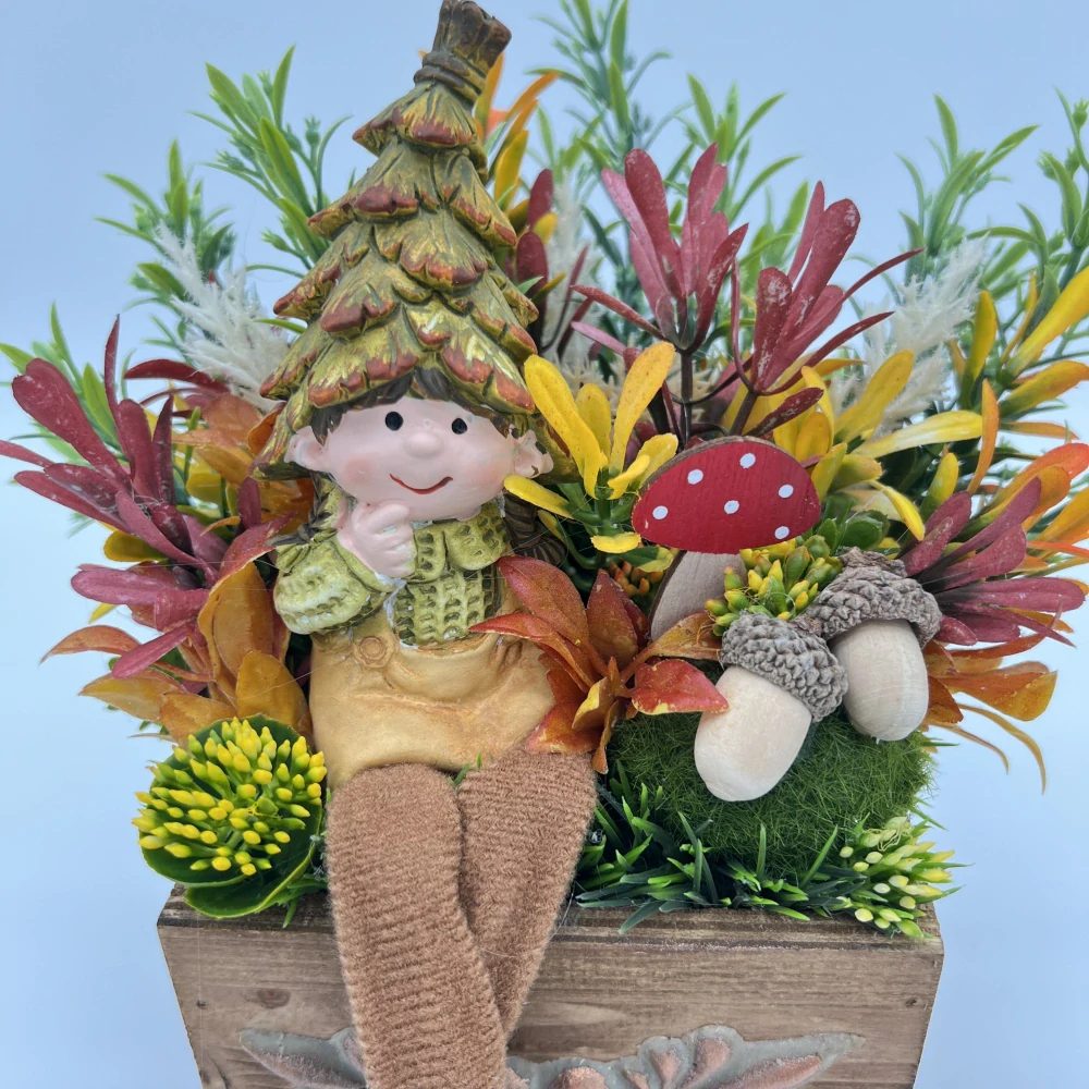 PODZIMNÍ DEKORACE ZDOBENÝ TRUHLÍČEK 