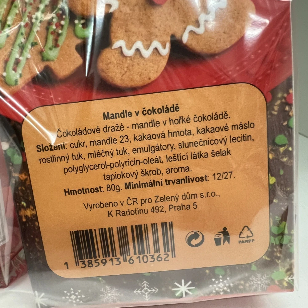 🎁 Vánoční dárkový balíček – Fragola & mandle v čokoládě